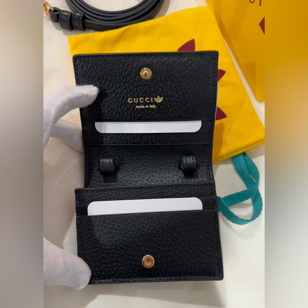 NEW✨GUCCI x ADIDAS 1955 Horsebit Wallet / Crossbody Mini Bag - Picture 12 of 16